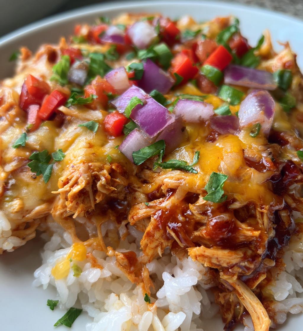 cheesy bbq chicken bake - detail 1