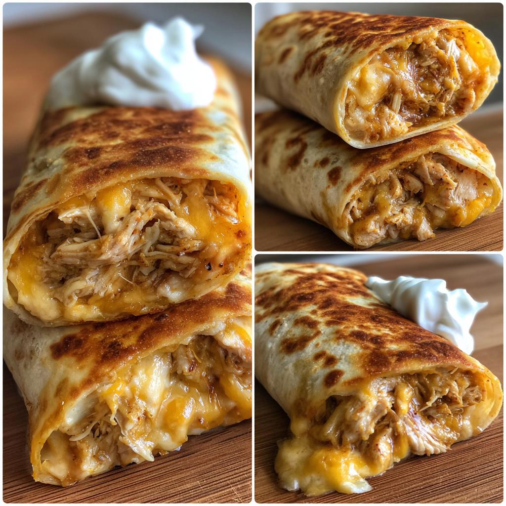 cheesy garlic chicken wraps - detail 1