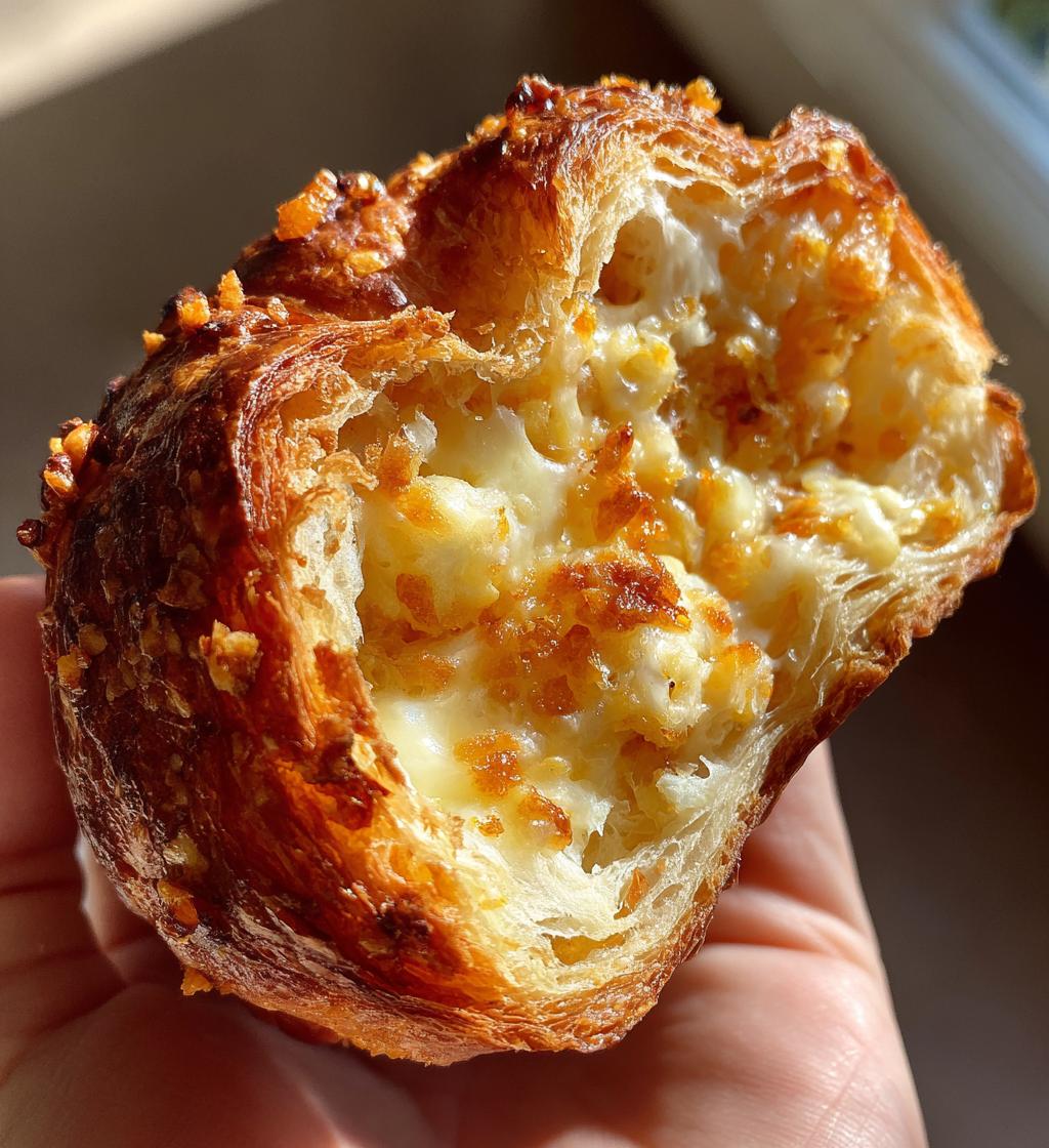 cheesy garlic cruffin - detail 1