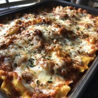 cheesy ravioli lasagna