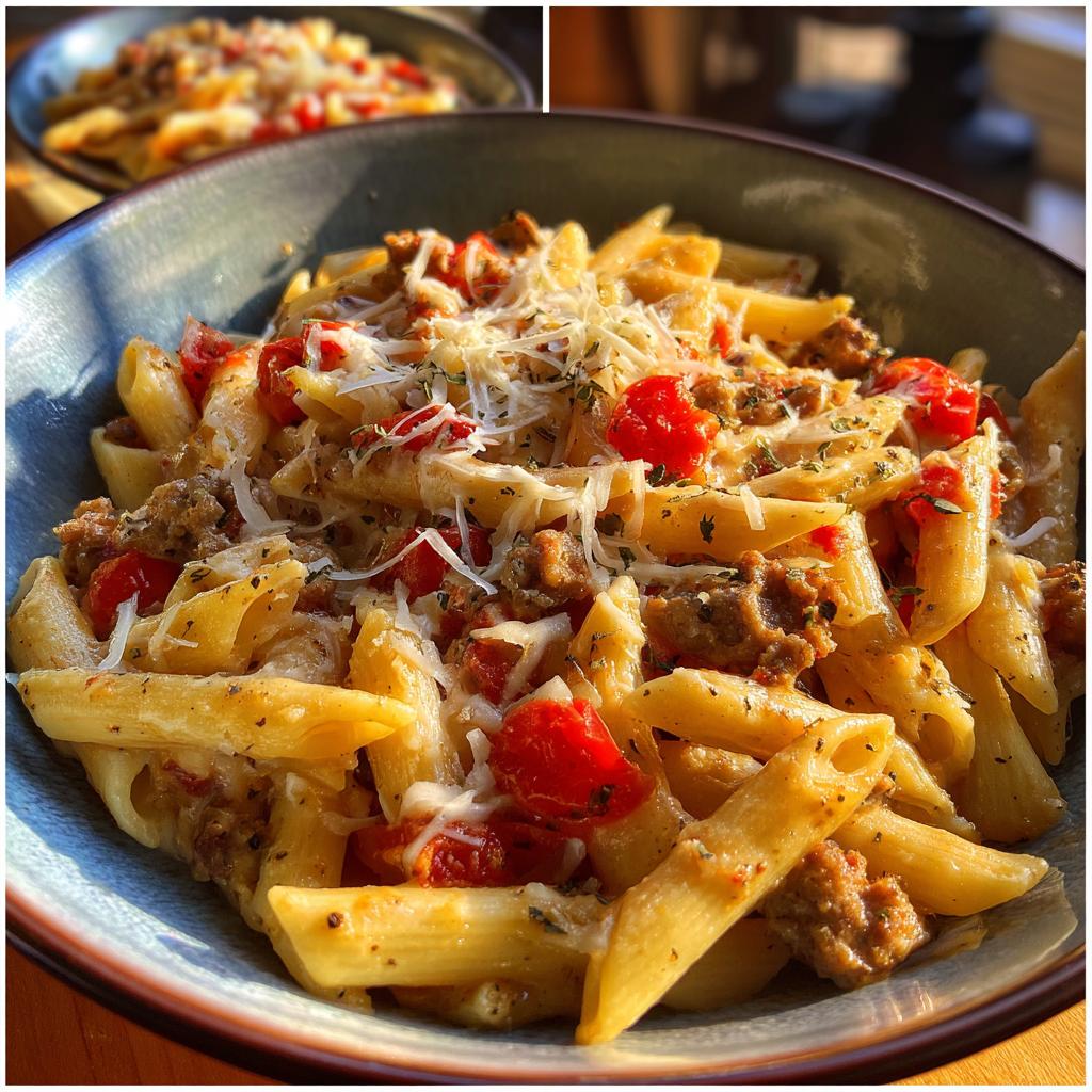 cheesy sausage pasta