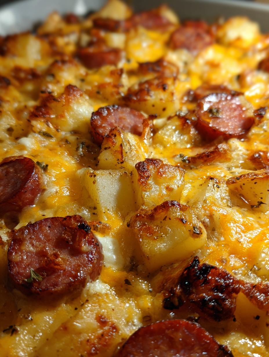 cheesy smoked sausage and potatoes