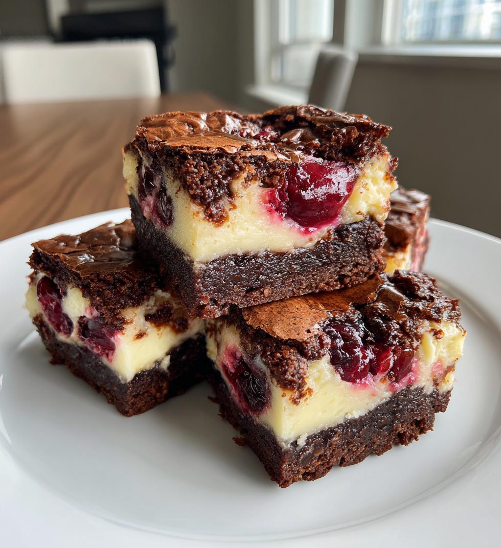 cherry cheesecake brownies - detail 1