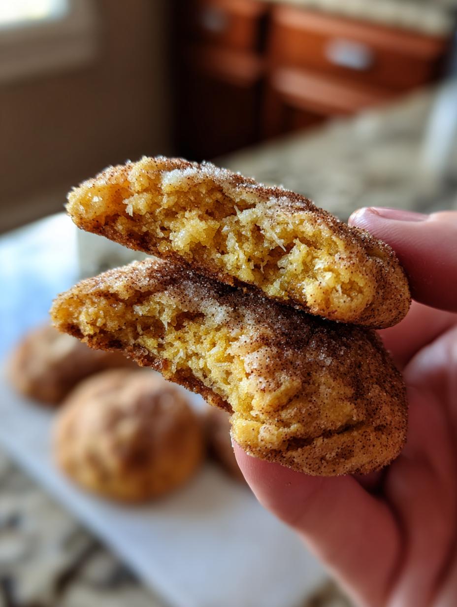 chewy pumpkin snickerdoodle cookies - detail 1