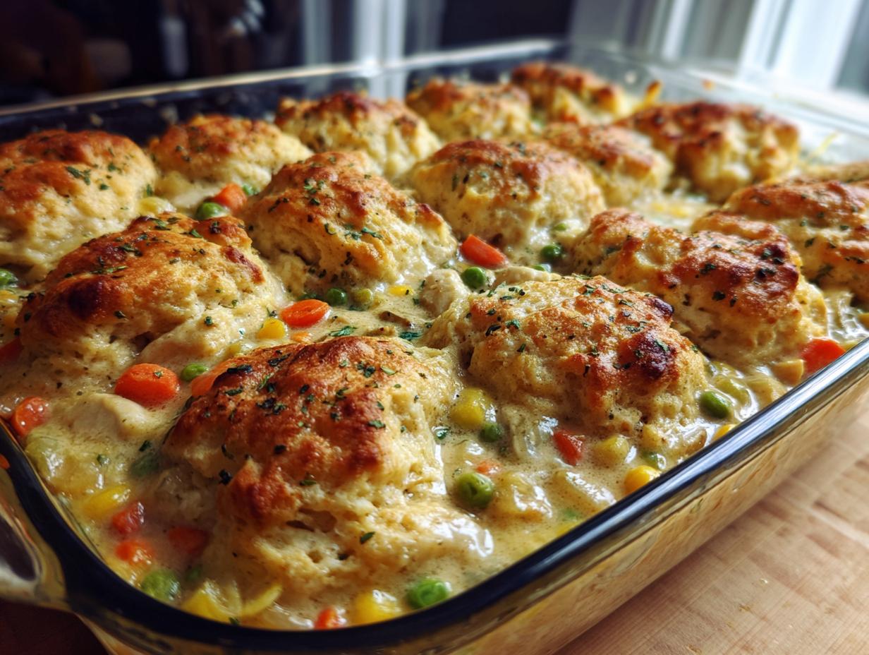 chicken and biscuit casserole