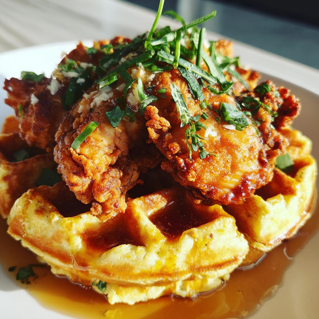 chicken and waffles