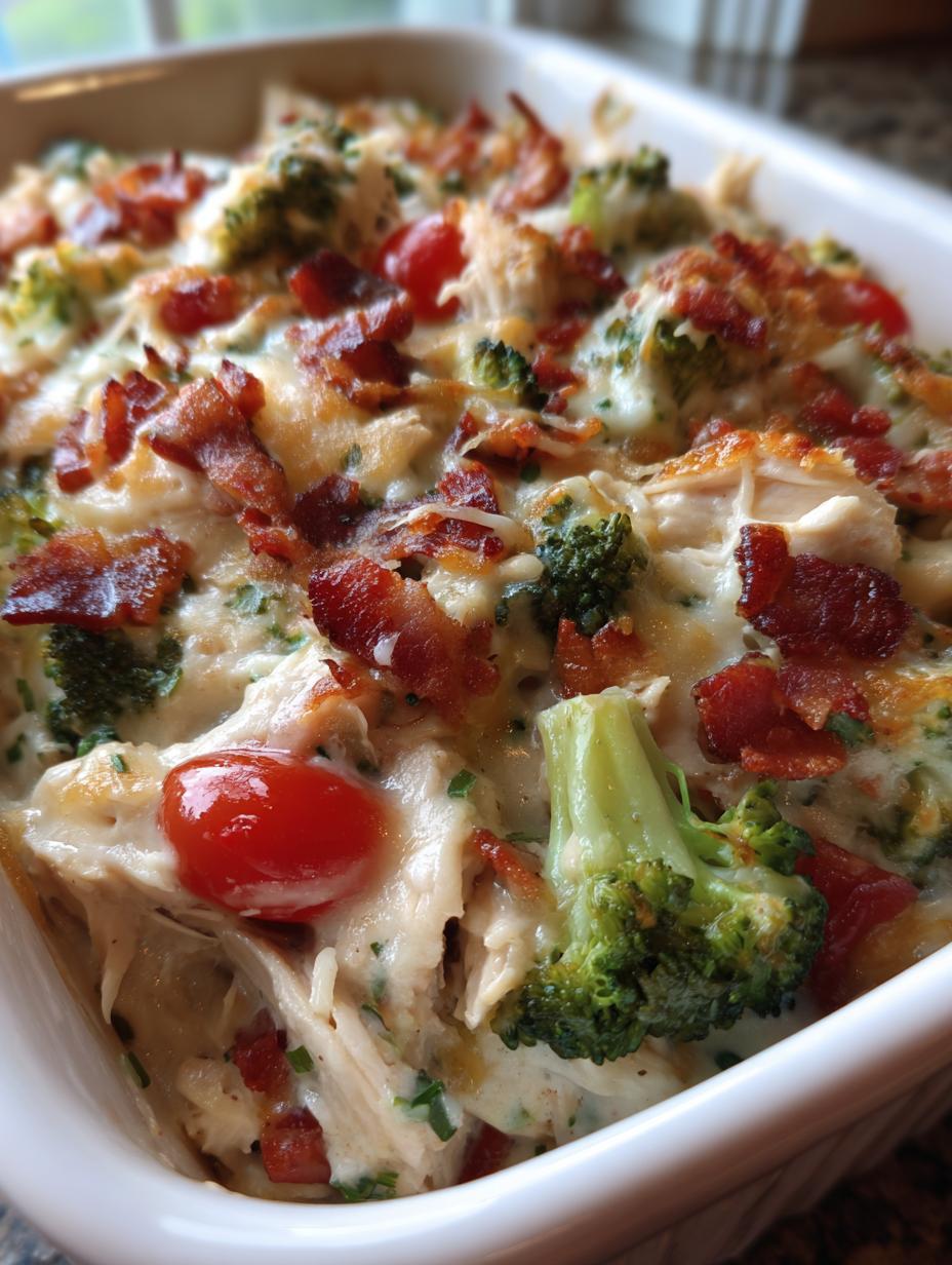 chicken bacon ranch and veggies
