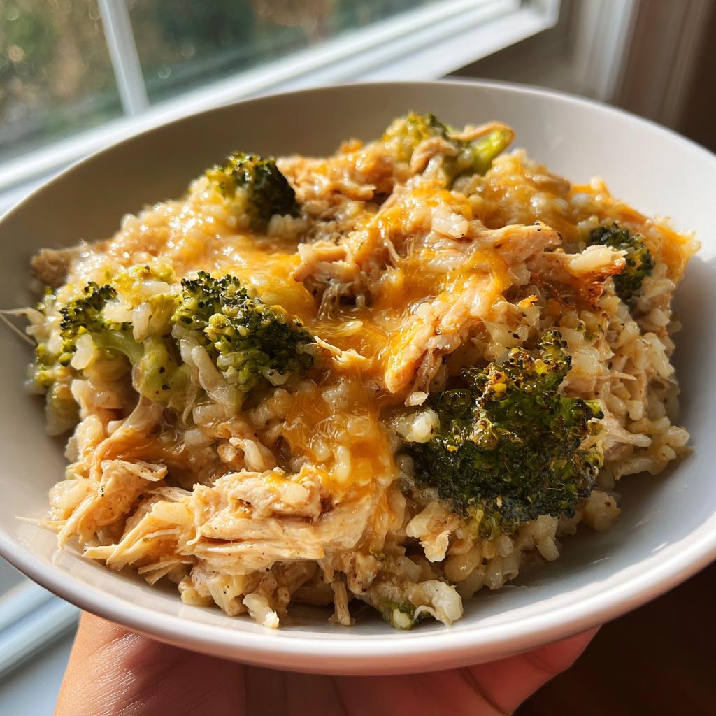 chicken broccoli and rice casserole - detail 1