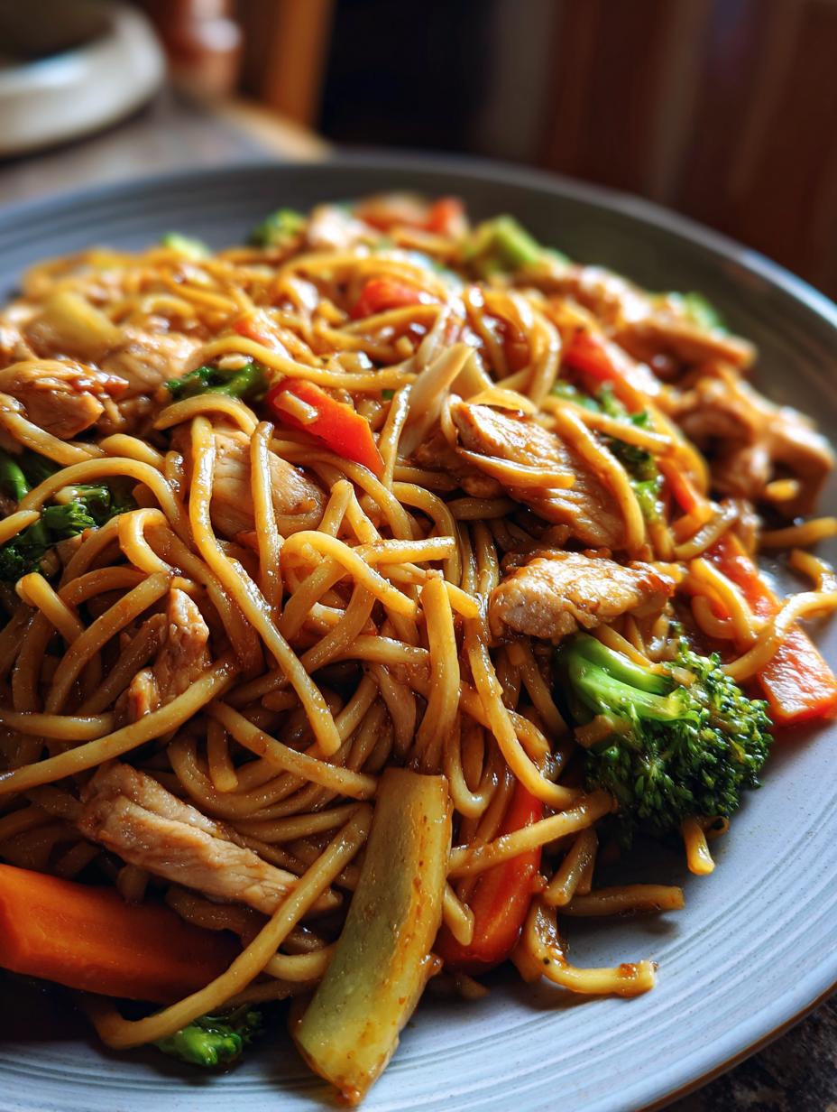 chicken lo mein - detail 1