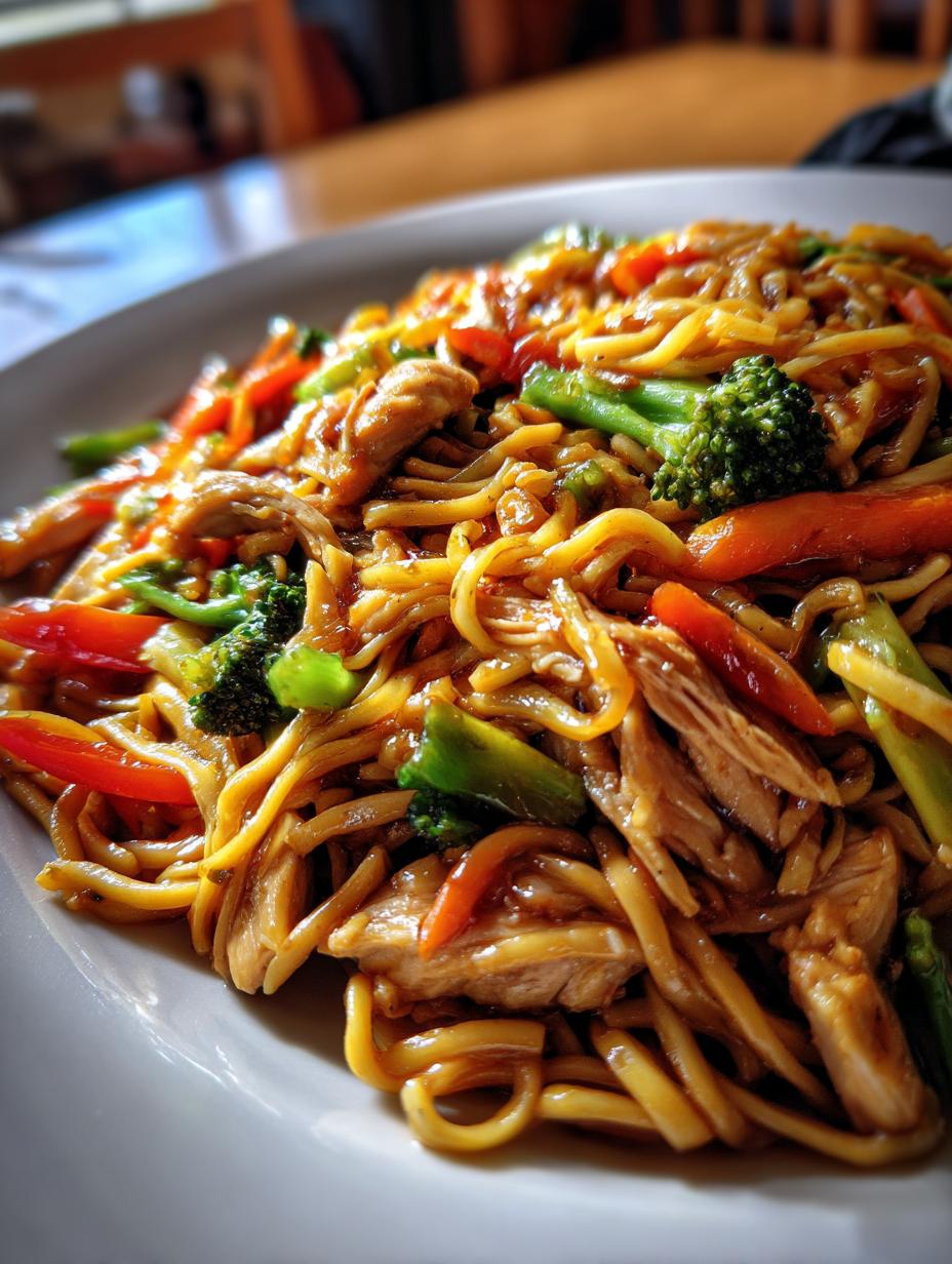 chicken lo mein