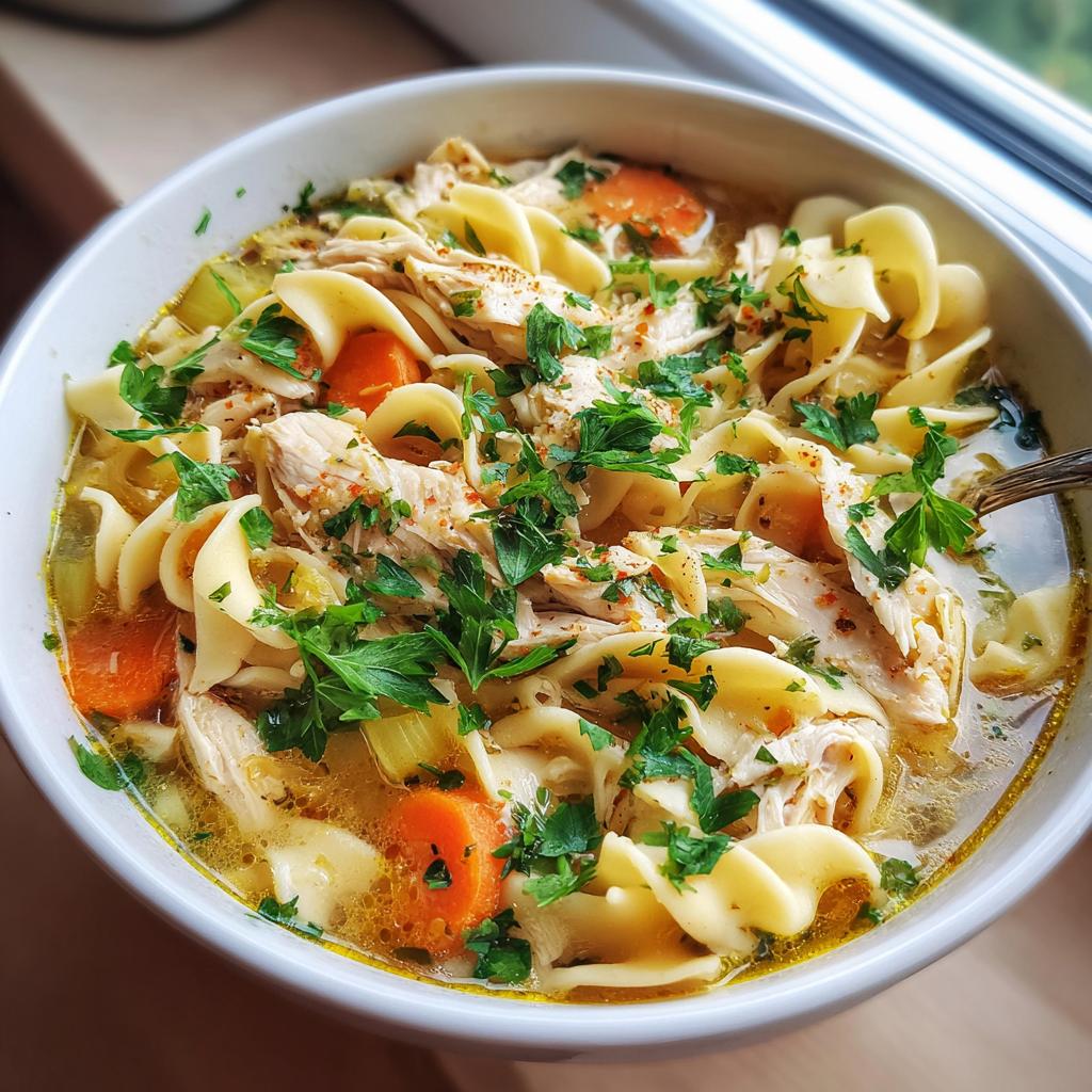 chicken soup with egg noodles