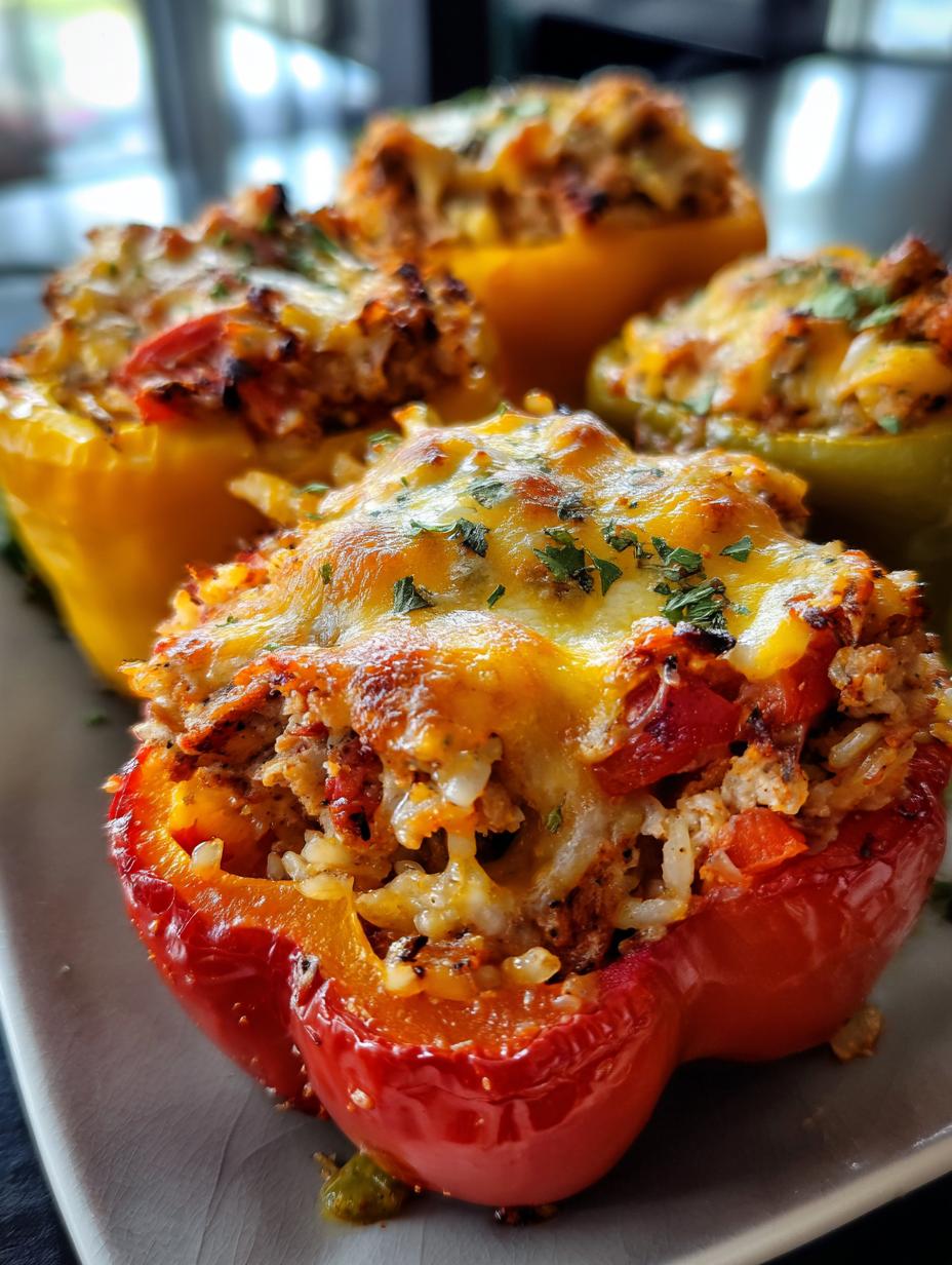 chicken stuffed peppers