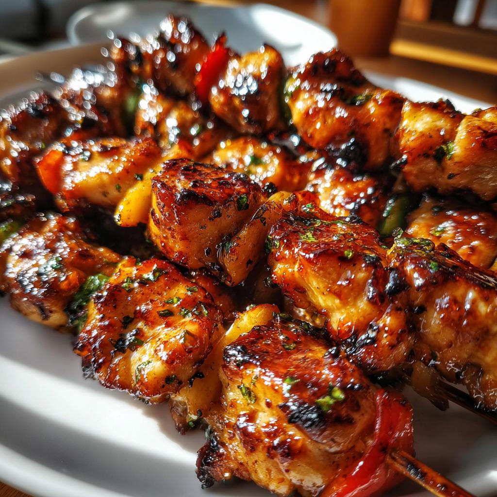 chicken teriyaki skewers - detail 1