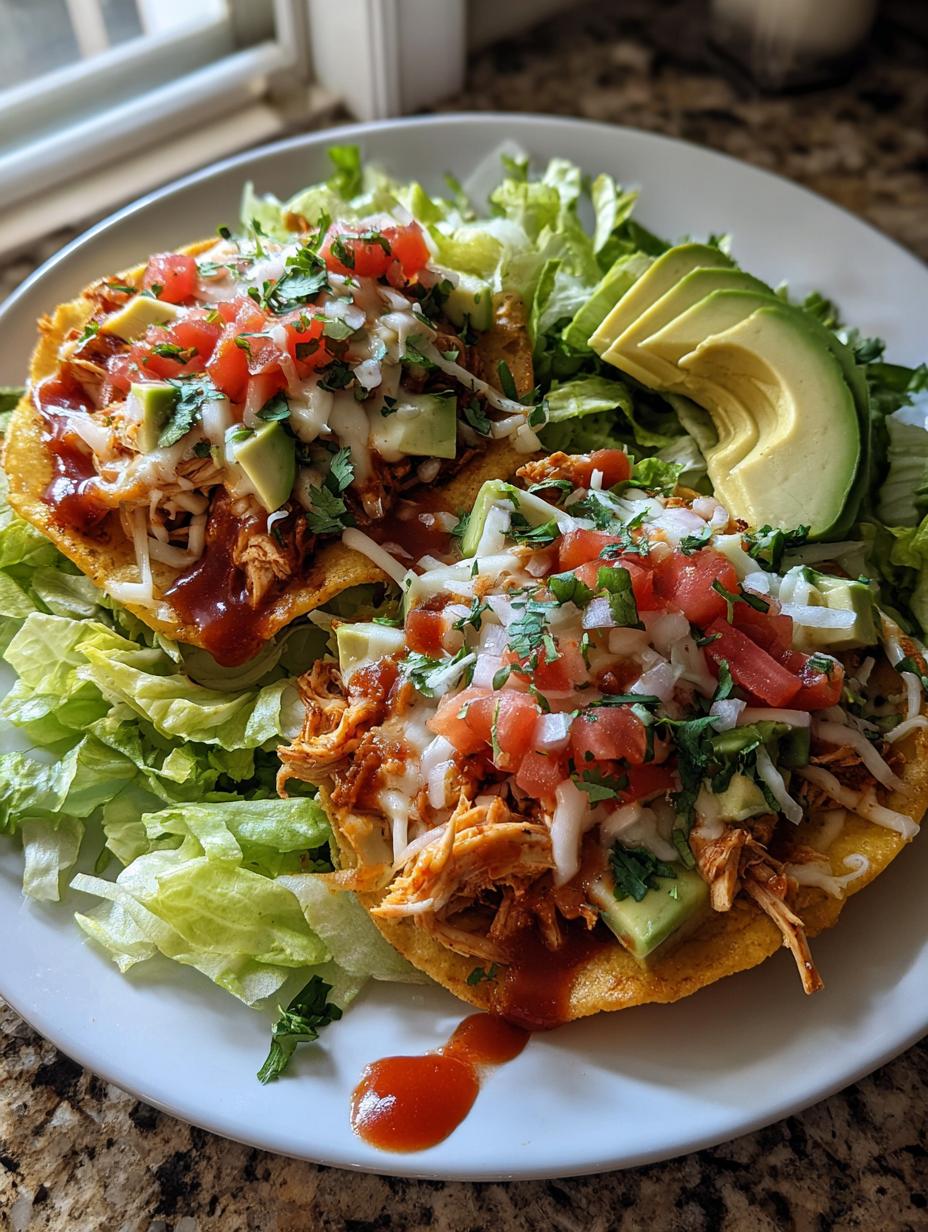chicken tostadas - detail 1