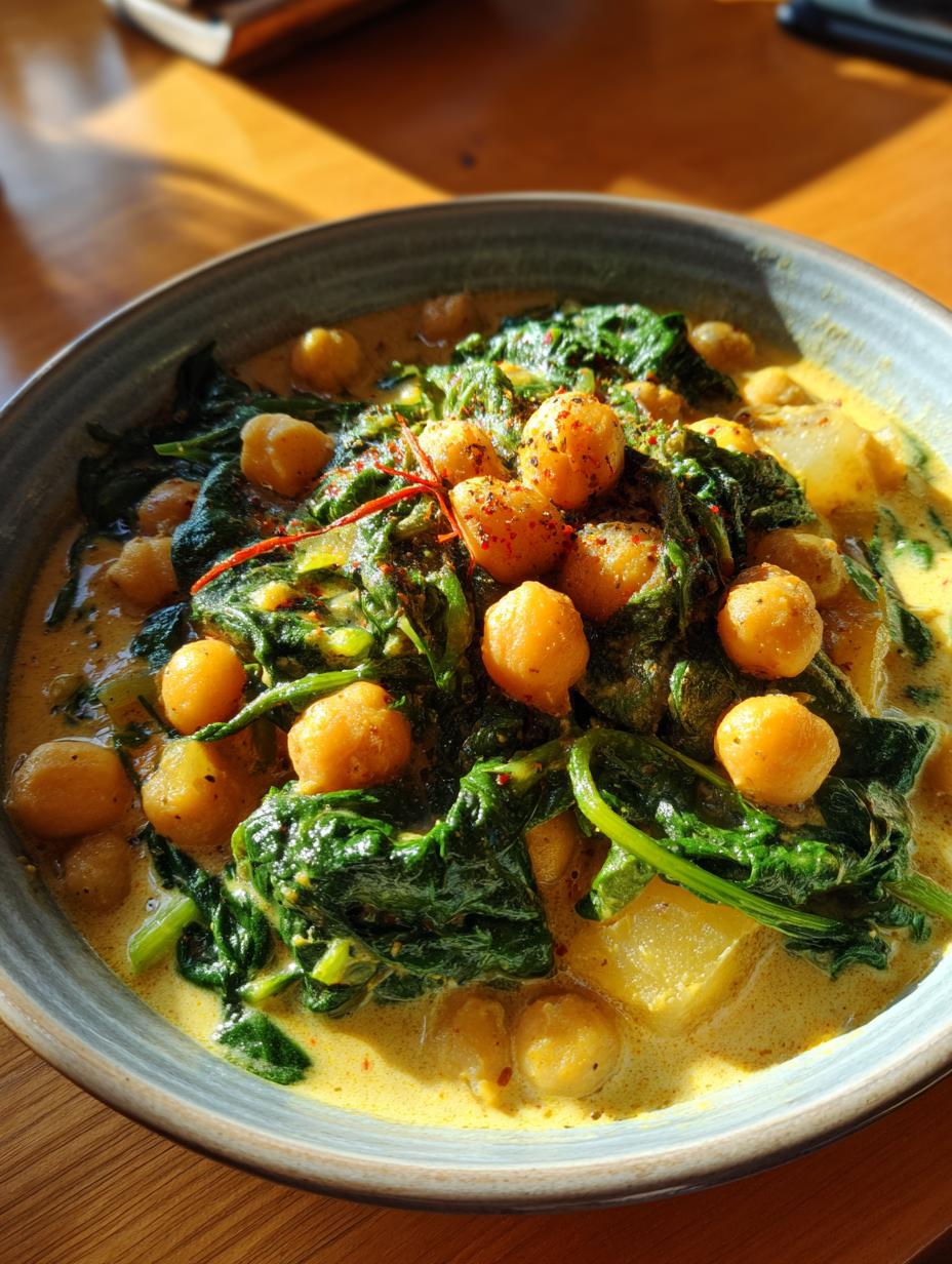 chickpea and spinach curry