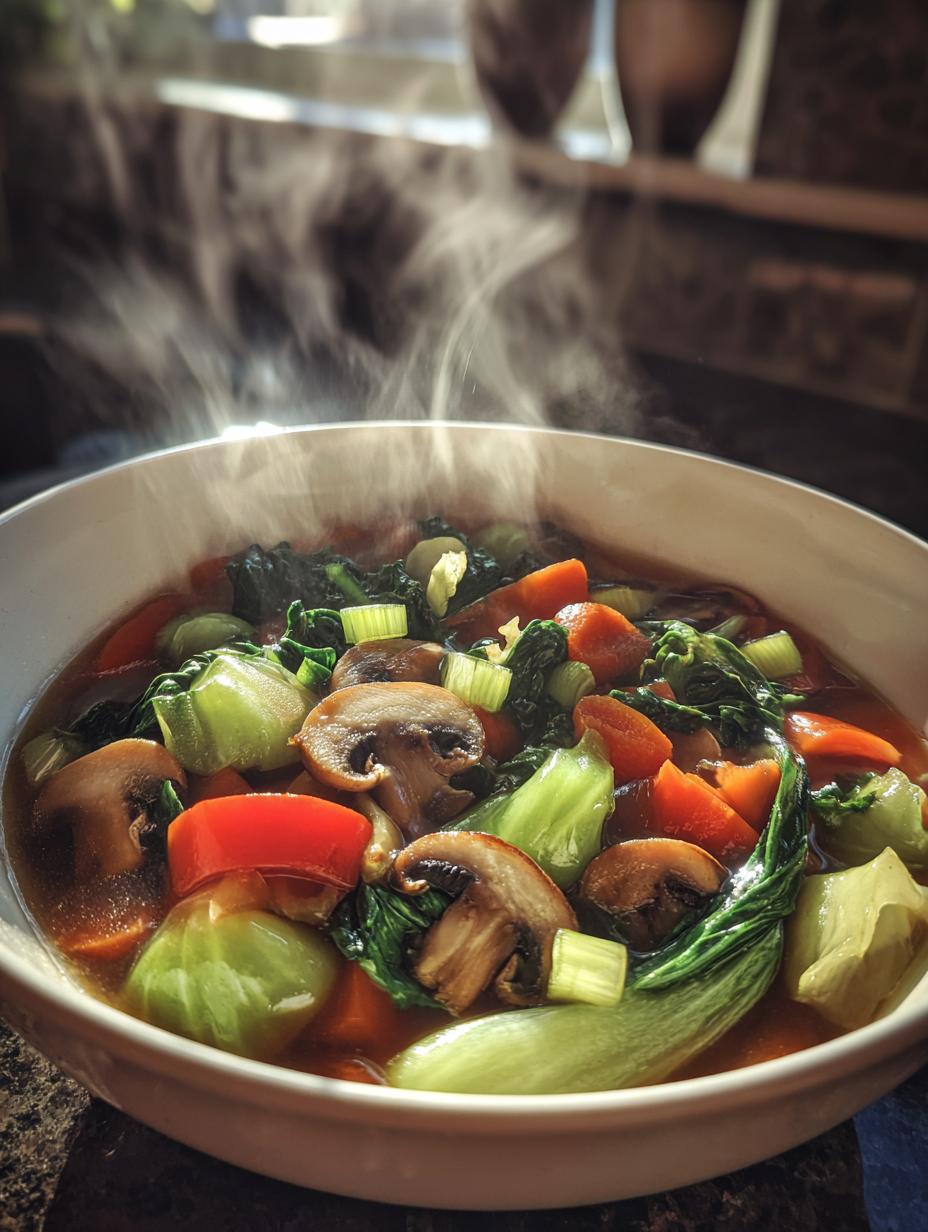 chinese vegetable soup - detail 1