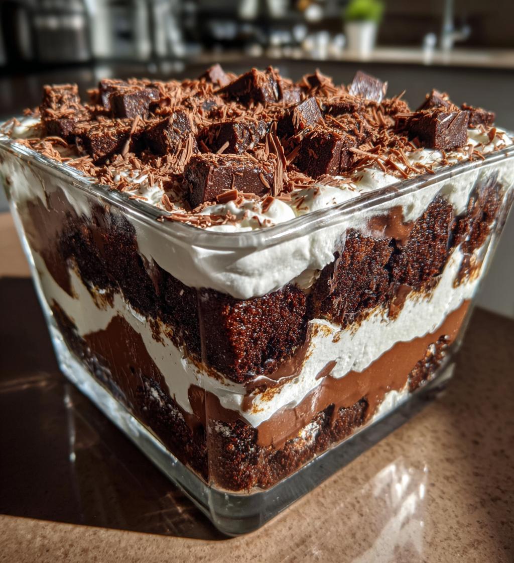 chocolate brownie trifle