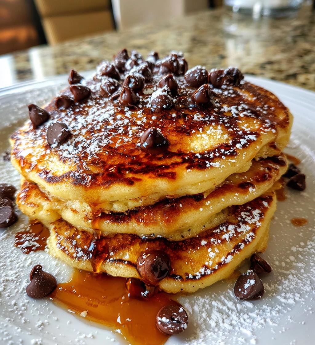 chocolate chip pancakes - detail 1