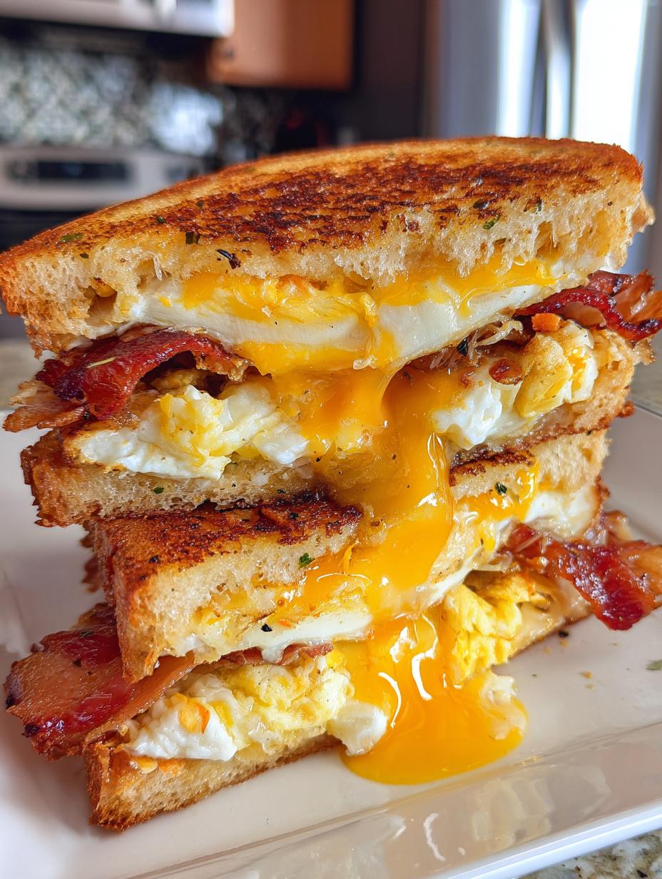 christmas breakfast sandwiches - detail 1