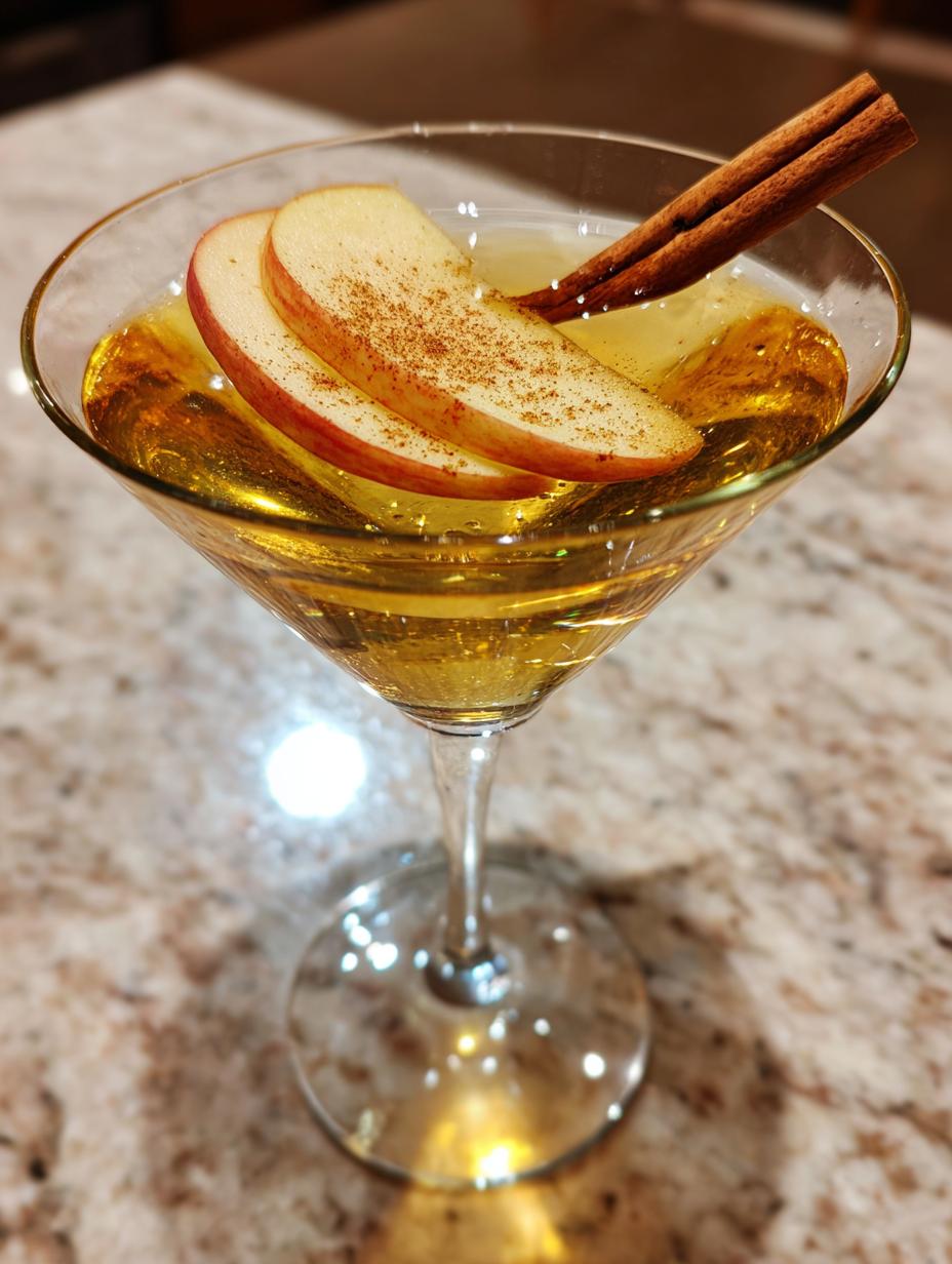 cinnamon apple martini cocktail recipe