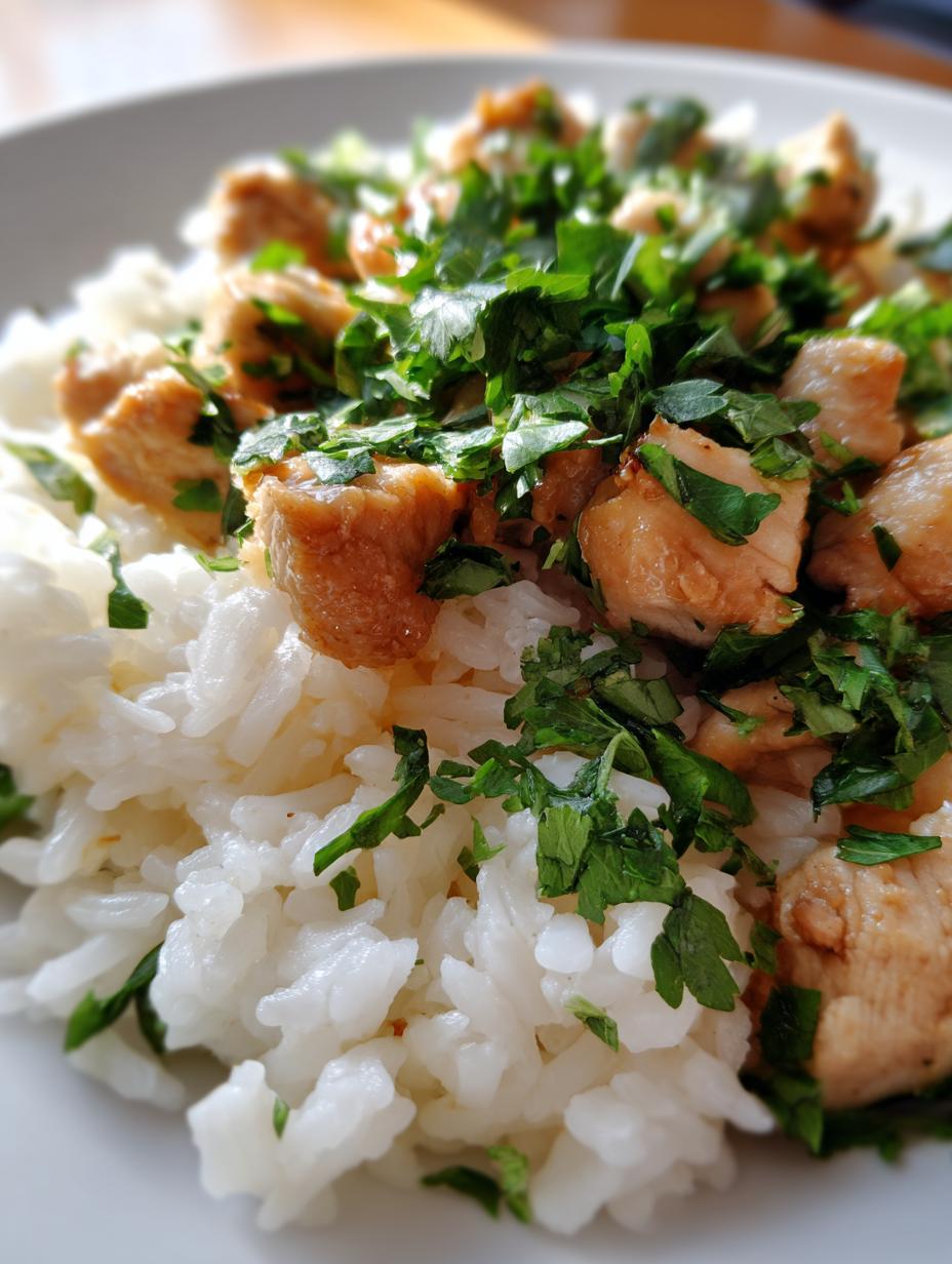 coconut chicken rice bowl