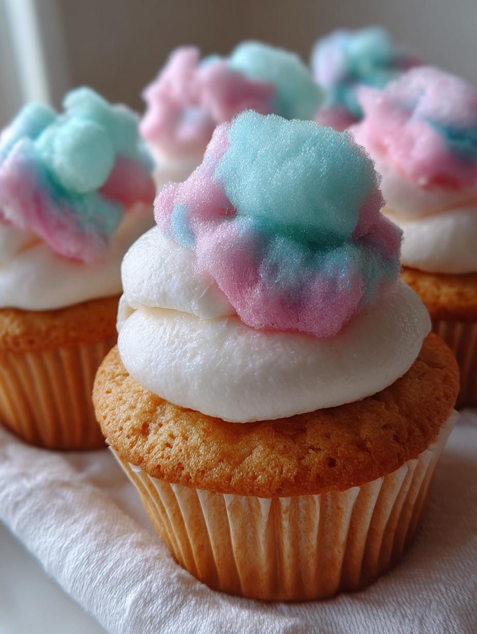 cotton candy cupcakes
