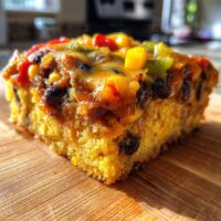 cowboy cornbread casserole with black beans