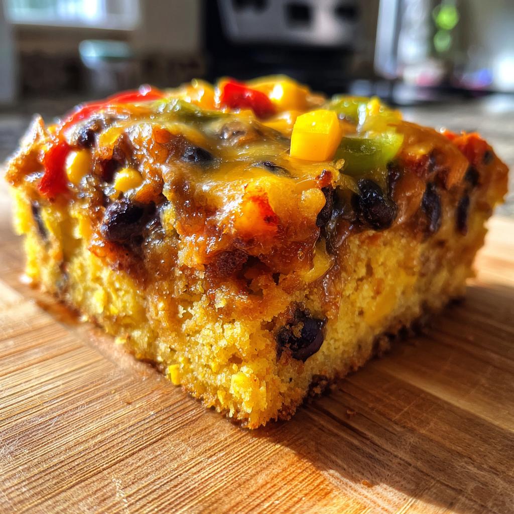 cowboy cornbread casserole with black beans