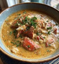creamy crab and shrimp seafood bisque