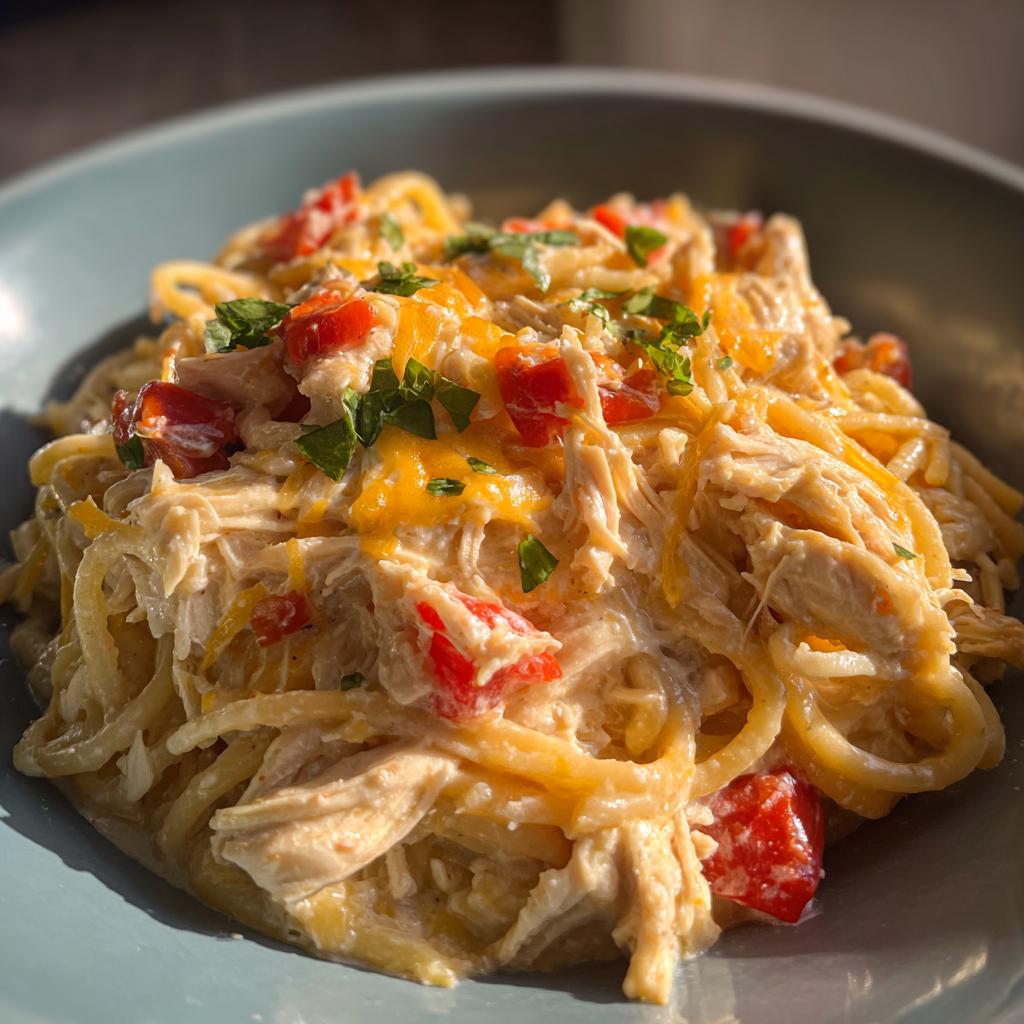 crockpot chicken spaghetti