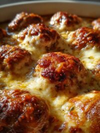 crockpot french onion meatballs