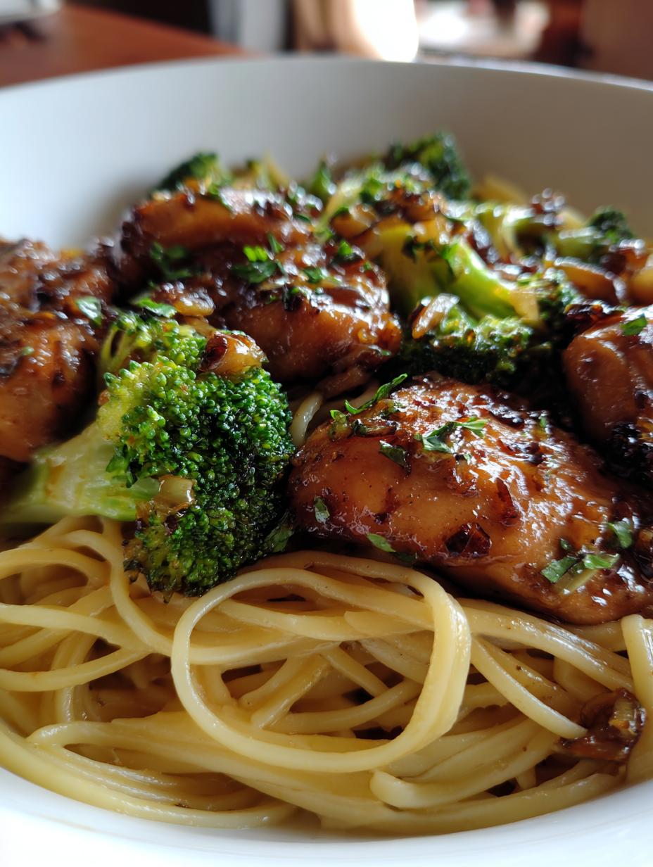 crockpot honey garlic chicken with noodles