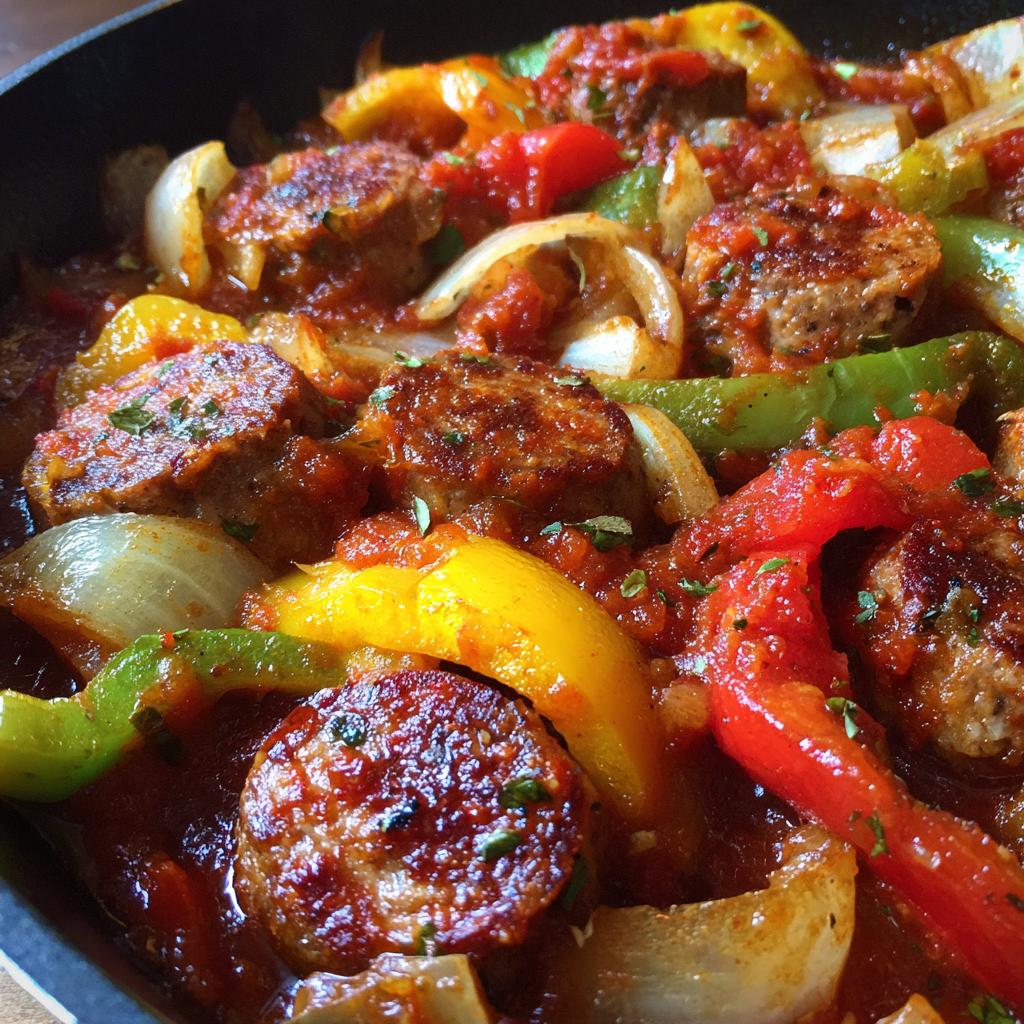 crockpot sausage and peppers