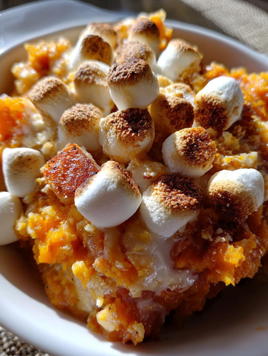 crockpot sweet potato casserole - detail 1