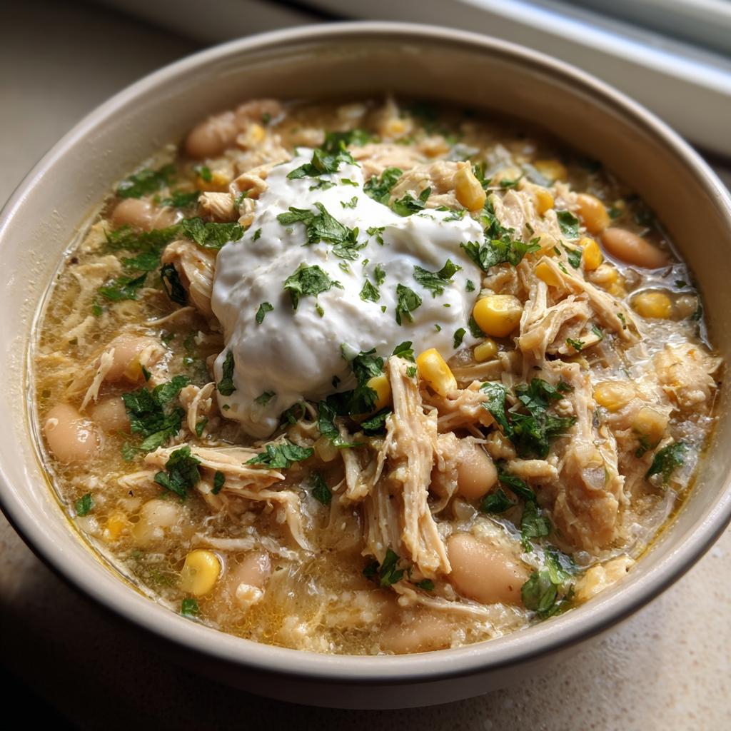 crockpot white chicken chili - detail 1