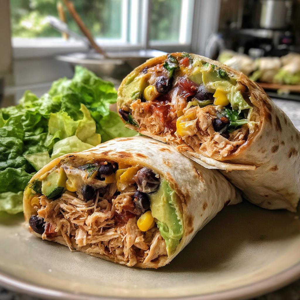 crunchy southwestern chicken wrap - detail 1