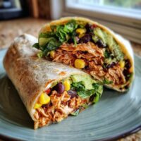 crunchy southwestern chicken wrap