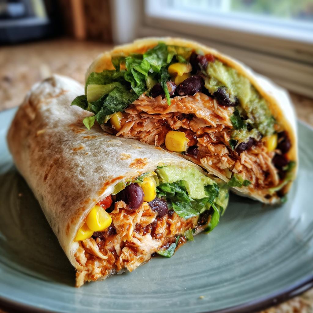crunchy southwestern chicken wrap
