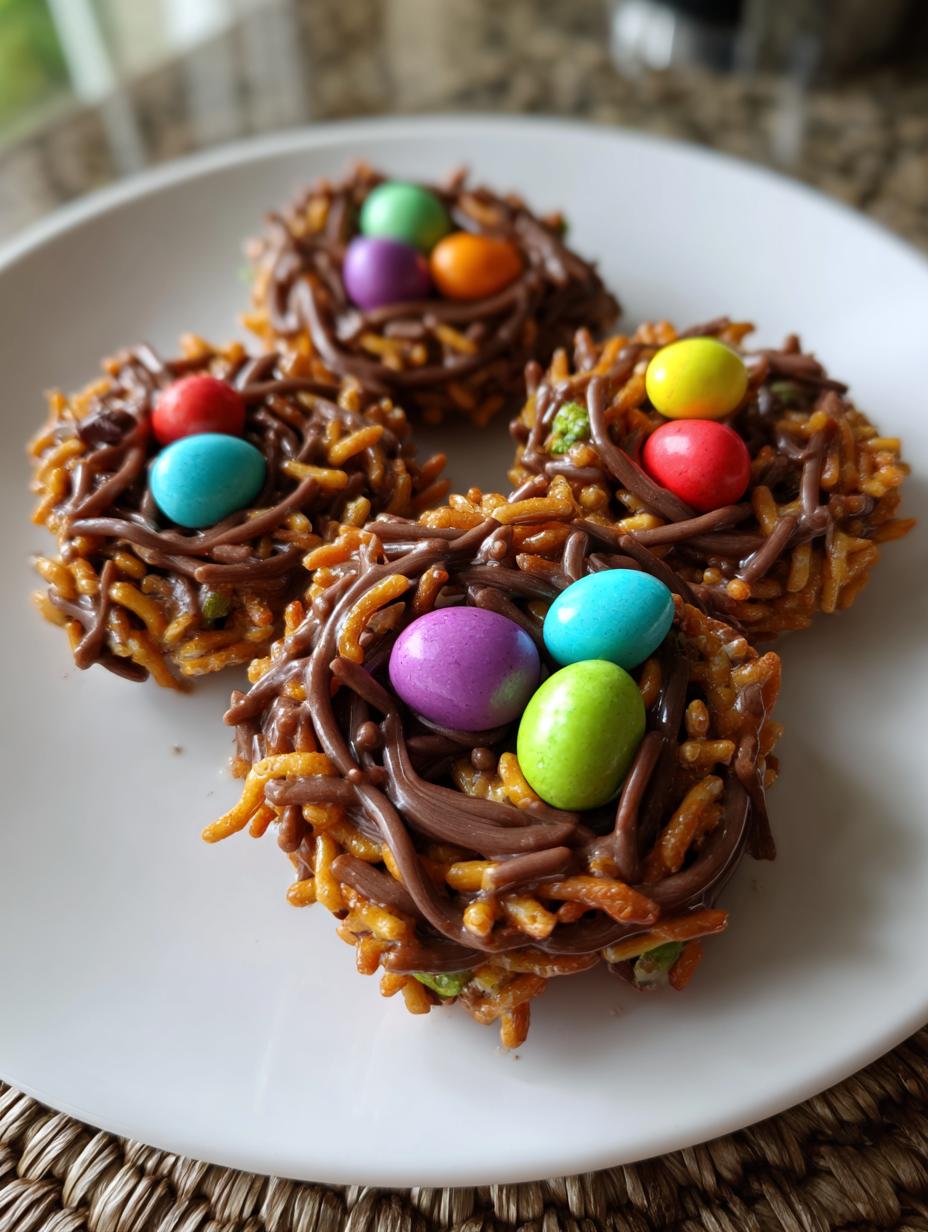 easter birds nest cookies