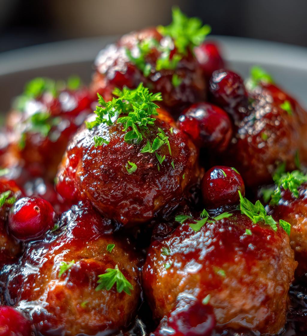 easy cranberry meatballs - detail 1
