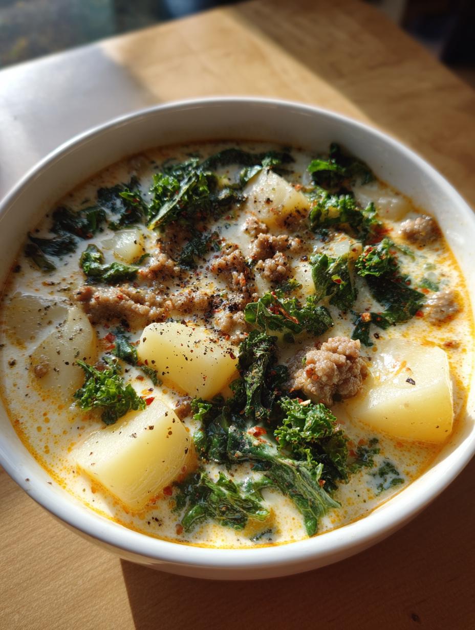 easy zuppa toscana soup - detail 1