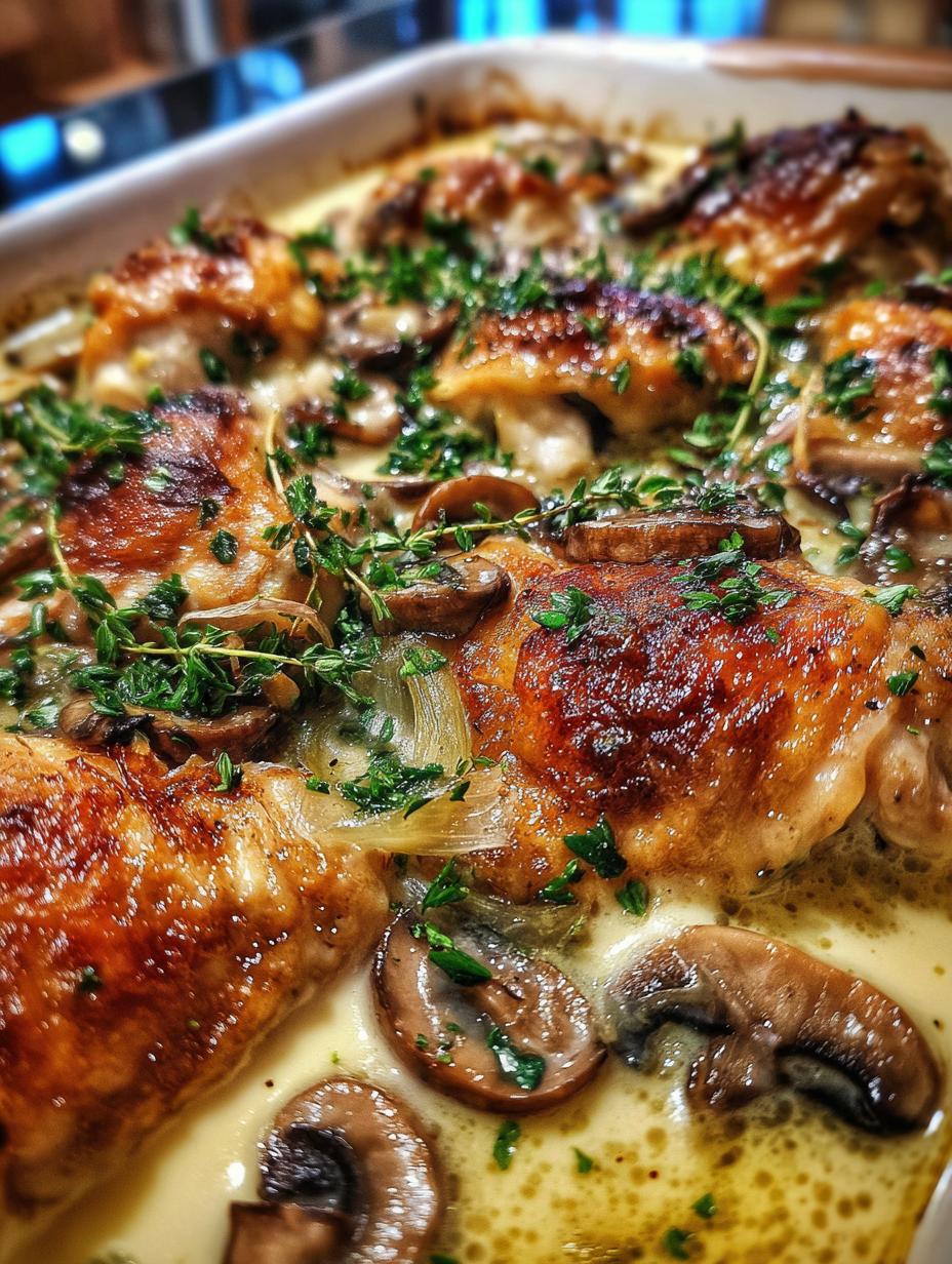 french chicken casserole a la normande - detail 1