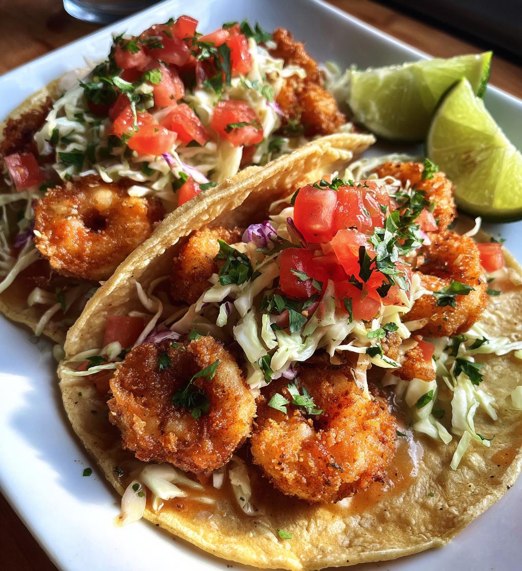 fried shrimp tacos - detail 1