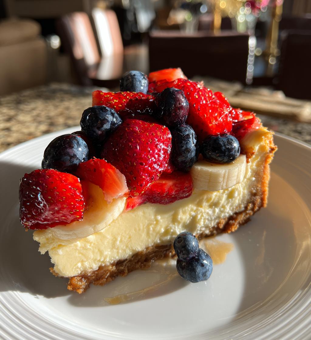 fruit salad cheesecake