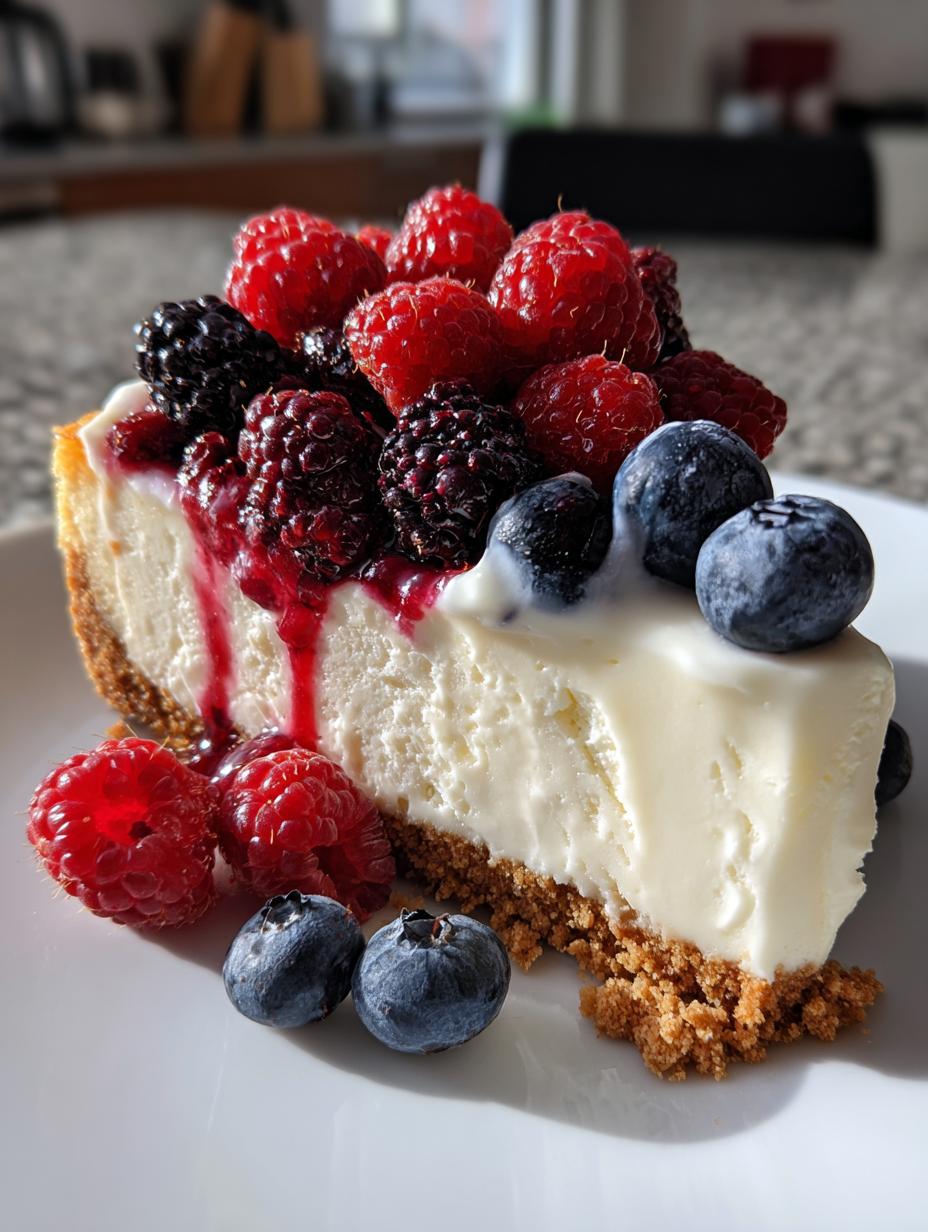 fruits of the forest cheesecake - detail 1