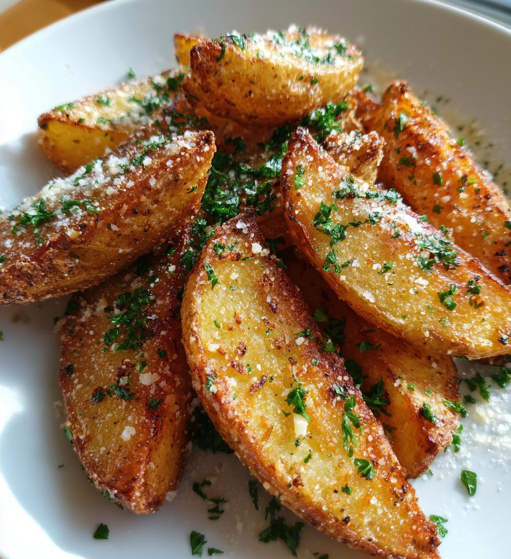 garlic parmesan potato wedges