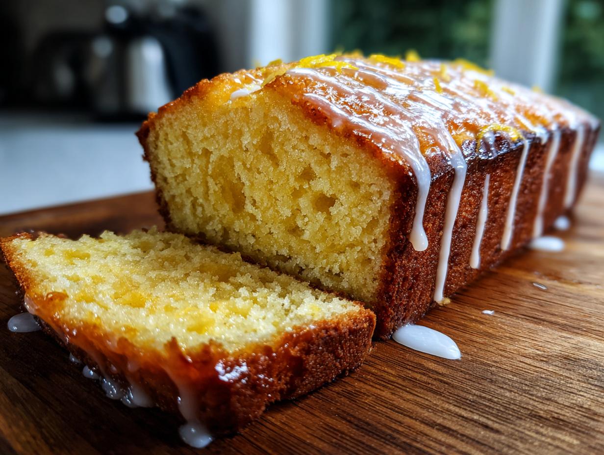 glazed lemon loaf - detail 1