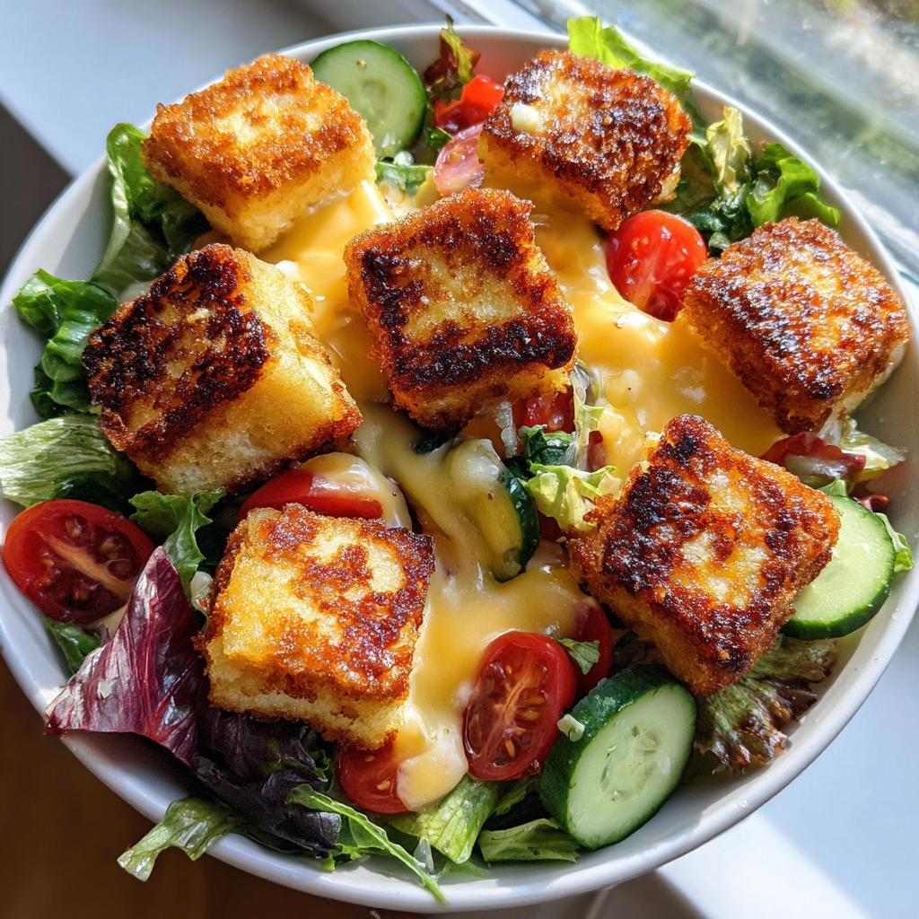 grilled cheese salad - detail 1