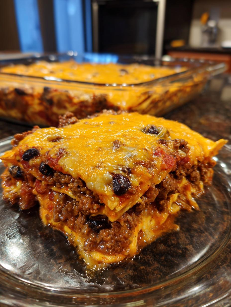 ground beef enchilada casserole - detail 1