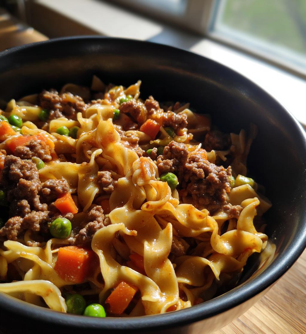 ground beef noodles - detail 1